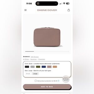 Dagne Dover Arlo Neoprene Tech Organizer in Dune.